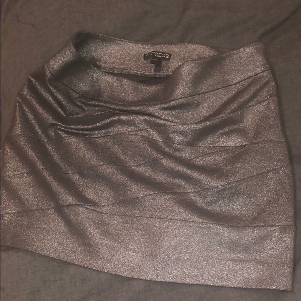 Express silver skirt